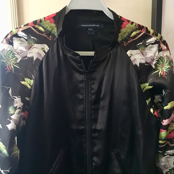 FRENCH CONNECTION- Silk Bomber Jacket 8 - Picture 3 of 8